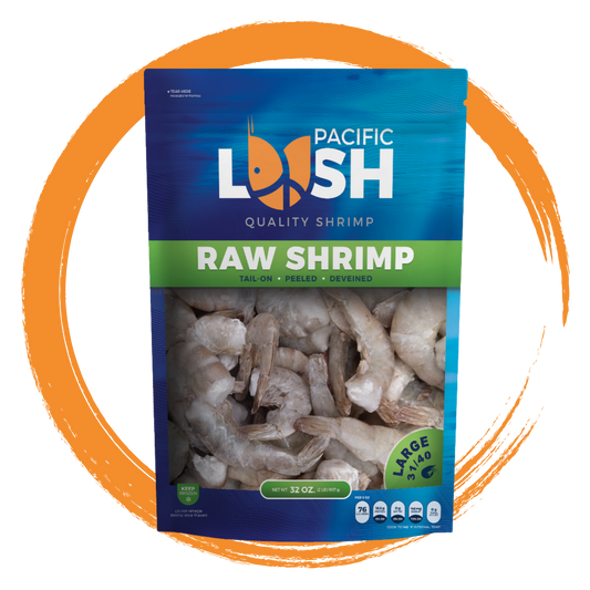 Large 31/40 - Pacific White Shrimp Head-Less. 24 lbs case.